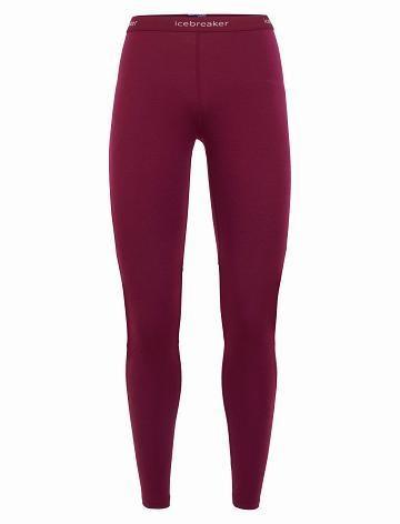 Cherry Women's Icebreaker BodyfitZone™ Merino 200 Zone Thermal Leggings | USA 1539AHKP